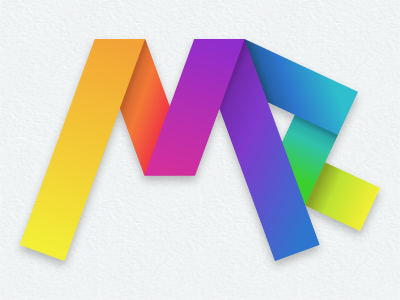 New logo colorful logo origami rainbow