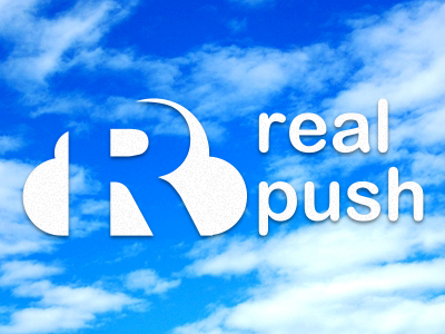 realpush blue cloud white