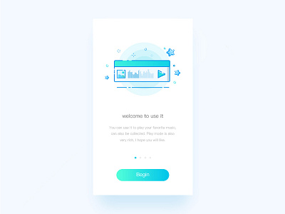 Music player welcome page app ue ui