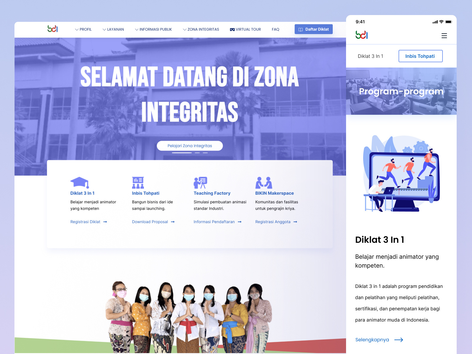 BDI Denpasar - Homepage by septianui on Dribbble