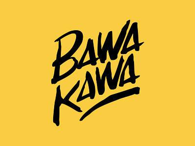 Bawakawa Logo black branding design ecomerce fashion fashion brand logo typography vector website logo yellow