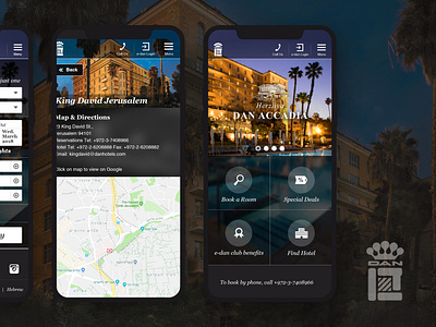 Dan Hotels UX Design Mobile website