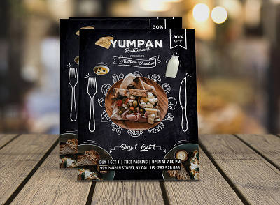 FLYER flyer flyer design food poster restaurant simple vintage