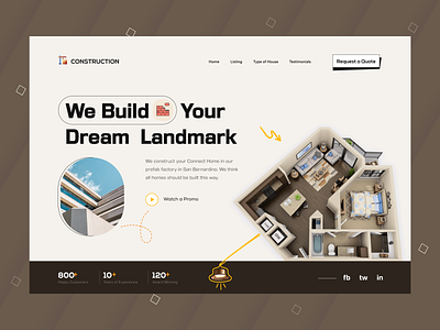 Construction Website branding design graphic design typography ui