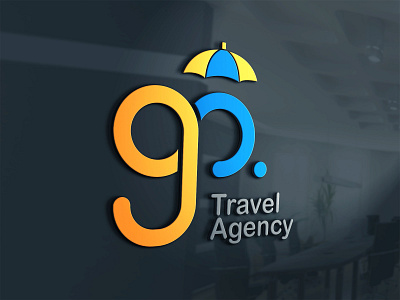 GP Travel art branding design flat graphic design illustration illustrator logo minimal vector