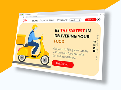 Food Delivering Website Ui Design