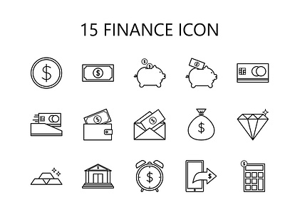 Finance Iconset icon icon design icon set iconography iconset identity seticon