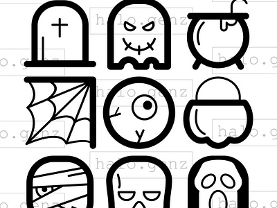 Halloween outline iconset halloween design halloween icons halloween iconset iconfinder iconset outline icon