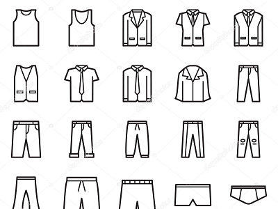 Men's Fashion Themed Icons And Flat Style Accessories flaticon halogenz icon icon design icon set iconfinder icons iconset