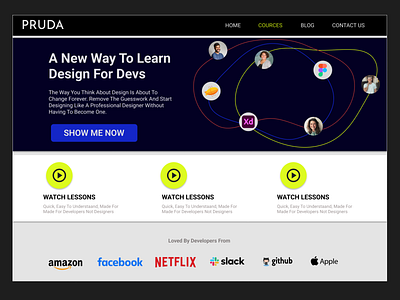 pruda landing page