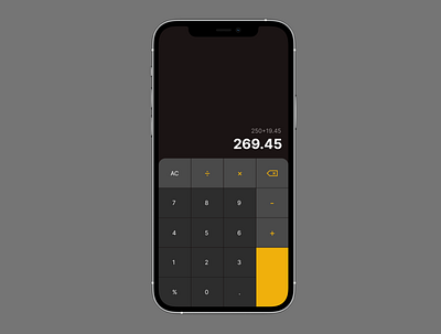 calculator mockup app design ui ux