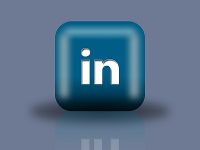 3D LinkedIn logo