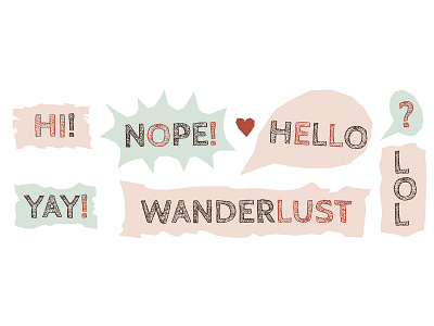 Speech bubbles app beige lol messages pastel set texting texture vector art vector illustration