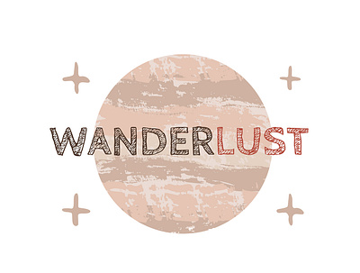 Wanderlust quote abstract beige branding design fashion illustration logo minimal pastel print quote t shirt vector wanderlust