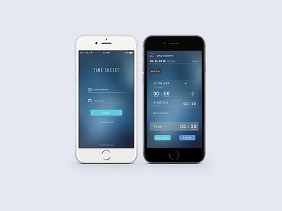 Timesheet app effort effort entry app ui ux