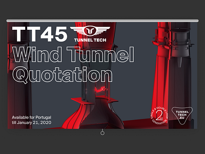 A cover of TT45 Wind Tunnel Quotation aesthetic design graphic design layout presentation quotation tech technical