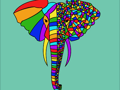 Elephant branding design icon illustration ux