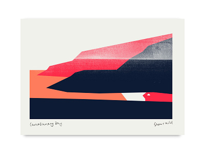 Camasunary Bay, Isle Of Skye – Landscape Mountain Illustration adventure bold bothy colour design digital art illustration landscape mountain print sea texture
