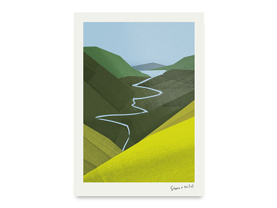 Glen Etive Scotland Illustration