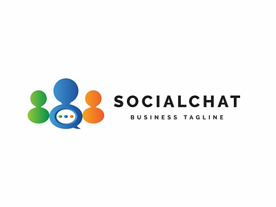 Social Chat Communication Logo Design team