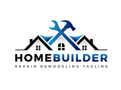 Home House Builders Repair Remodeling Logo Design graphic