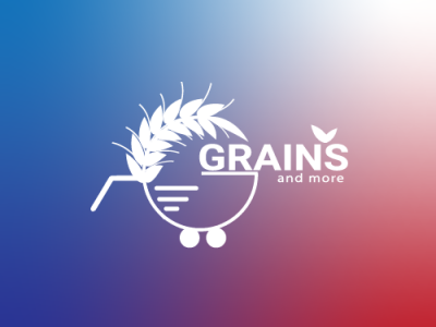 Grains and more brand design logo