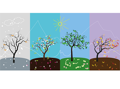 Деревья illustration vector