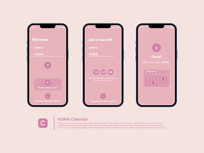 || KUMA Calendar || Daily UI- Day 1