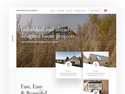 Architecture designed house projects architecture branding design elegant ui design golden graphic design green landing page premium ui design property property app ui ui ui ux ux web design website design