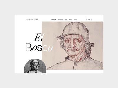 Museo del Prado. Artist page animation design minimal ui ux web