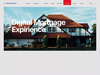 Bank of America. Digital Mortgage Expirience animation app branding design photoshop typography ui ux web website