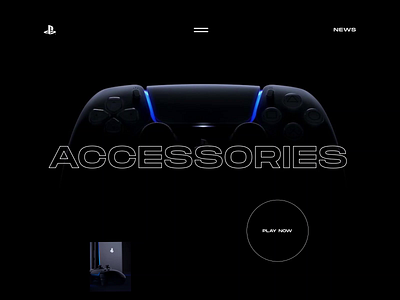 PlayStation 5. Accessories app branding design minimal photoshop typography ui ux web website