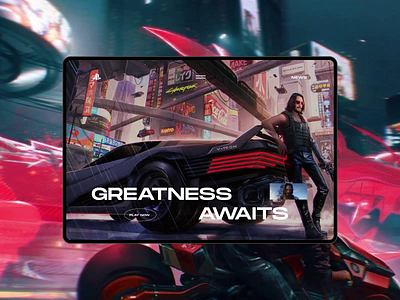 PlayStation 5. Greatness Awaits animation app branding design minimal photoshop typography ui ux web website