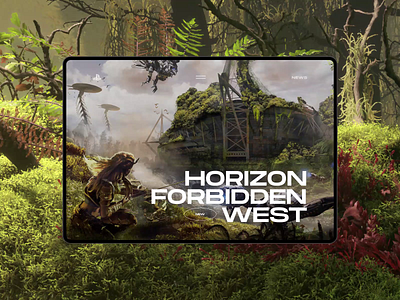 PlayStation 5. Horizon Forbidden West animation app branding design minimal photoshop typography ui ux web website