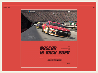 Nascar app branding design minimal photoshop typography ui ux web website