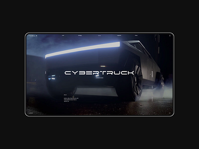 Tesla. Cybertruck. Part 1 animation app branding design minimal photoshop typography ui ux web website