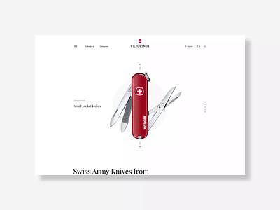 Victorinox. Main page animation app branding design minimal photoshop typography ui ux web website