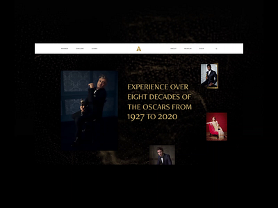 Oscars - new website. Ceremony Page animation branding design minimal photoshop typography ui ux web website