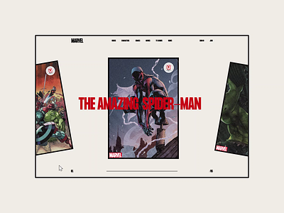 Marvel. Main page. Free digital comics animation branding design minimal photoshop typography ui ux web website