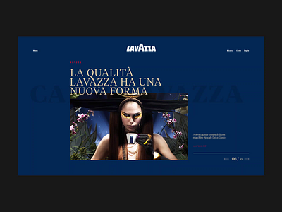 Lavazza. Pagina Iniziale animation branding design minimal photoshop typography ui ux web website