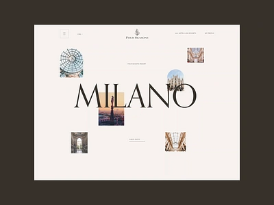 Four Seasons. Milano animation branding design minimal photoshop typography ui ux web website