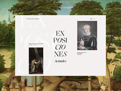 Museo del Prado. Lampecia y Febe (fabula) animation branding design minimal photoshop typography ui ux web website