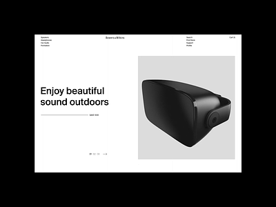 Bowers&Wilkins. Main Page. Concept 1 animation branding design minimal photoshop typography ui ux web website