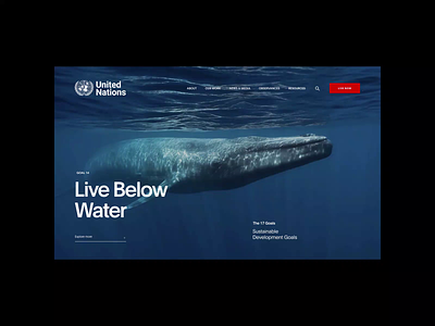 United Nations. Save Ocean animation branding design minimal photoshop typography ui ux web website