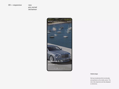 Bentley. Key Page. Mobile animation branding design minimal photoshop typography ui ux web website