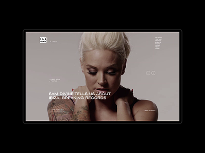 DJ Mag. Artists animation app branding design minimal photoshop typography ui ux web website