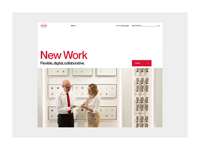 Henkel. New work. Desktop & mobile animation app branding design minimal photoshop typography ui ux web website