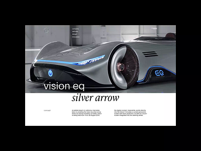 Mercedes-Benz redesign. Vision eq silver arrow animation branding design minimal photoshop typography ui ux web website