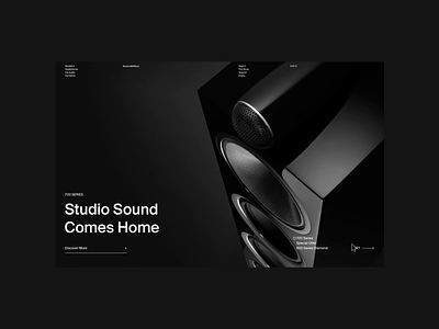 Bowers & Wilkins. Two Concept of Main Page animation branding design minimal photoshop typography ui ux web website