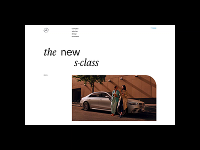 Mercedes-Benz redesign. S-class animation branding design minimal photoshop typography ui ux web website